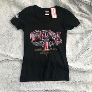 Harley Davidson woman's xs v neck